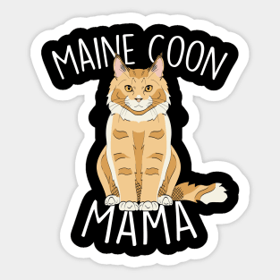 Maine Coon Cat Mama Sticker